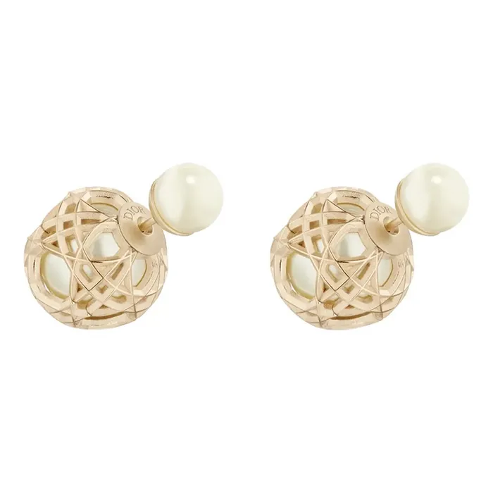 Khuyên Tai Nữ Dior Tribal Earrings Màu Vàng Hồng