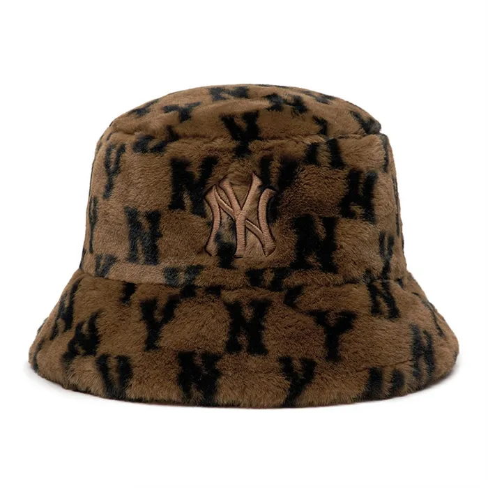Mũ MLB Monogram Fur Hat New York Yankees 3AHTM0316-50BRD Màu Nâu Size 57