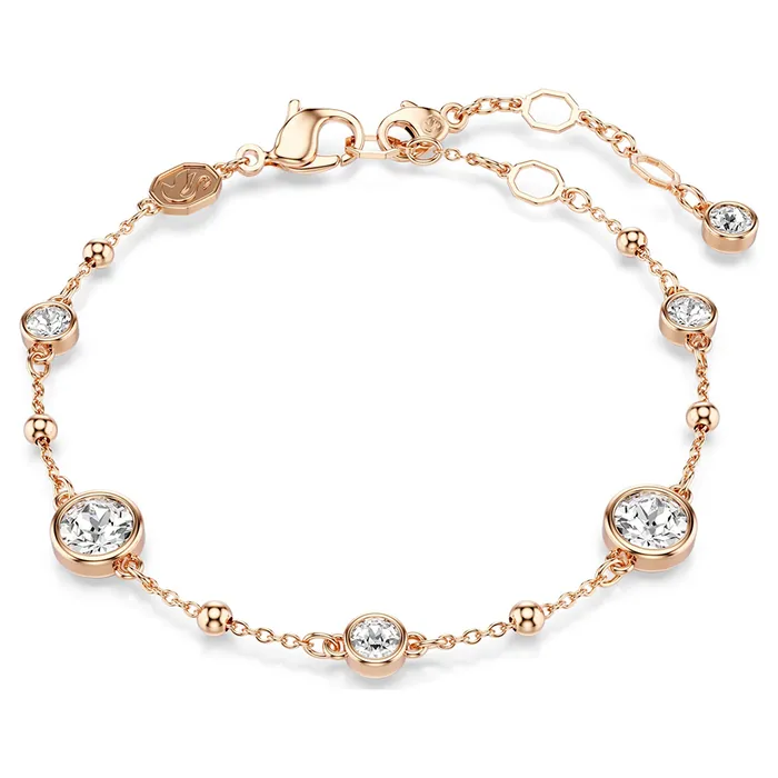 Vòng Đeo Tay Nữ Swarovski Imber bracelet Round Cut, White, Rose gold-tone Plated 5730677 Màu Vàng Hồng