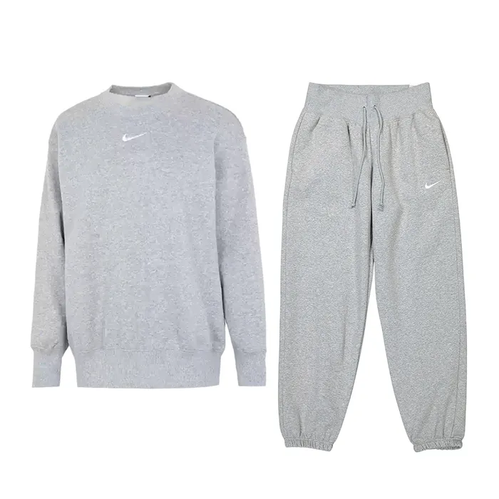 Bộ Quần Áo Nỉ Nữ Nike Sportswear DQ5734-063 / DQ5888-063 Màu Xám Size M (Form Á)