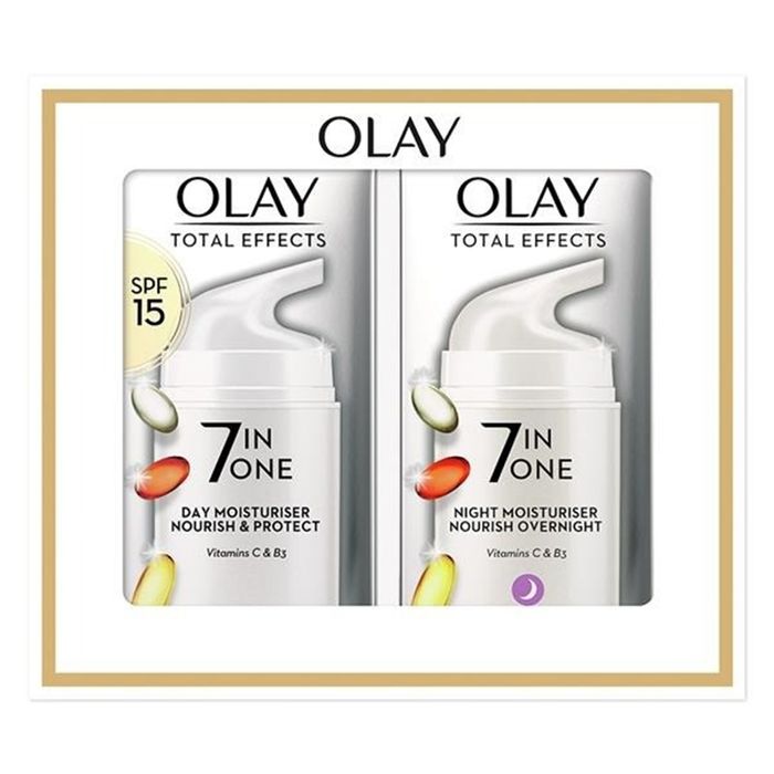 Set Kem Dưỡng Da Ngày Và Đêm Hỗ Trợ Trẻ Hoá Da Olay Total Effects 7in1 Set 2 Món