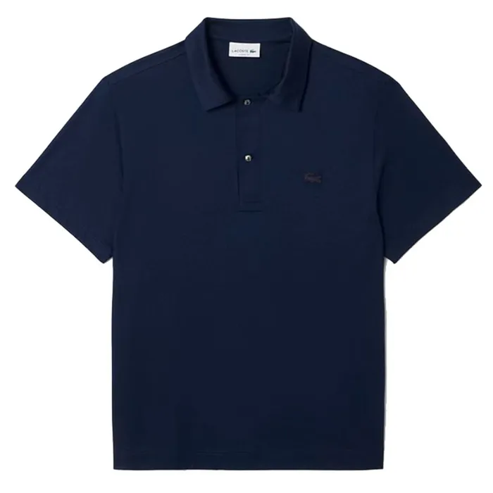Áo Polo Nam Lacoste Classic Shirt With Open Neckline And Paris Embroidery DH5928 - 166 Màu Xanh Navy Size 3