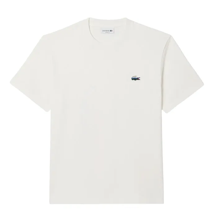 Áo Thun Nam Lacoste Men's Heavy Jersey Landscape Crocodile T-Shirt TH5899 70V Màu Trắng Size 4