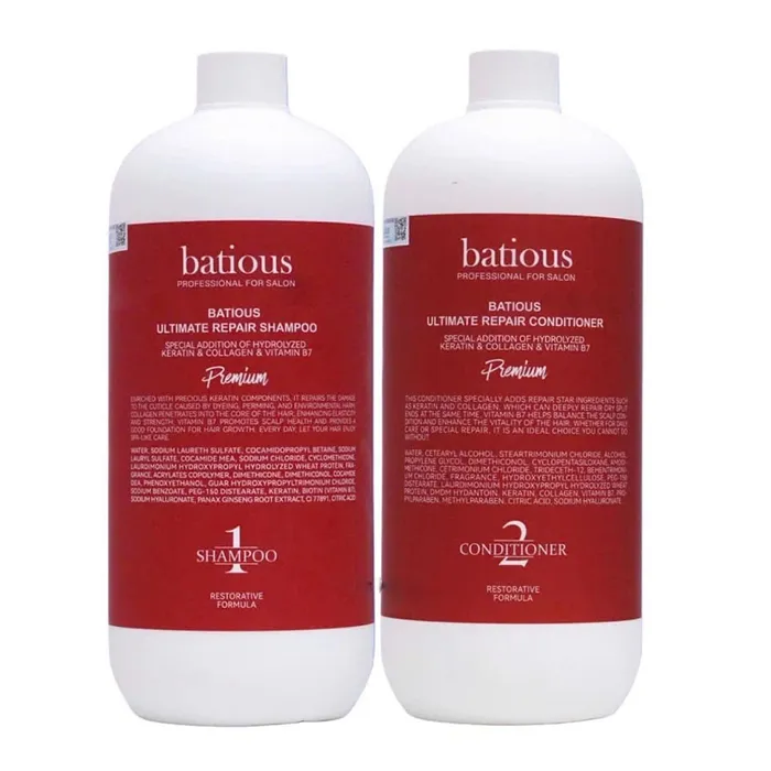 Cặp Dầu Gội + Dầu Xả Hỗ Trợ Phục Hồi Tái Tạo Tóc Batious Ultimate Repair (2 x 960ml)
