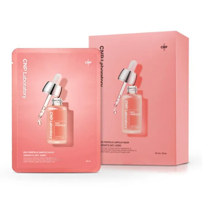 Mặt Nạ Keo Ong Đỏ Phục Hồi Da CNP Laboratory Red Propolis Ampule Mask (1 Hộp x 10 Miếng)