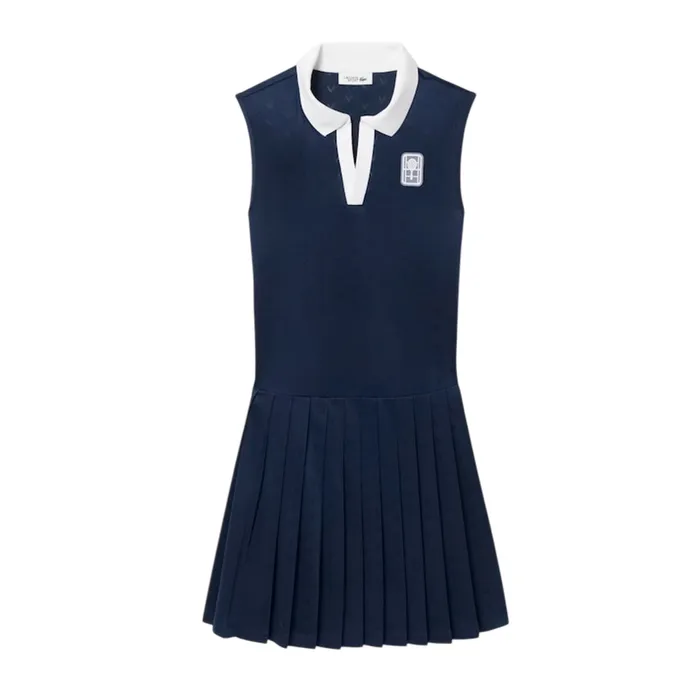 Váy Thể Thao Nữ Lacoste Ultra Dry Tennis Heritage Dress With Liner EF0230 51 423 Màu Xanh Navy Size 34