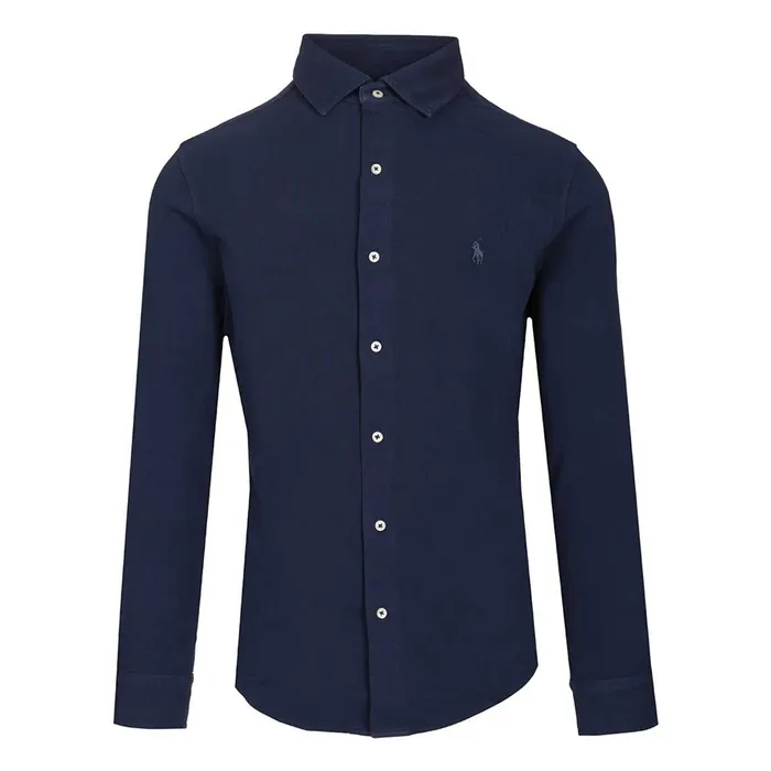 Áo Sơ Mi Nam Ralph Lauren Cotton Piquet Shirt 710A12399002 Màu Xanh Navy Size S