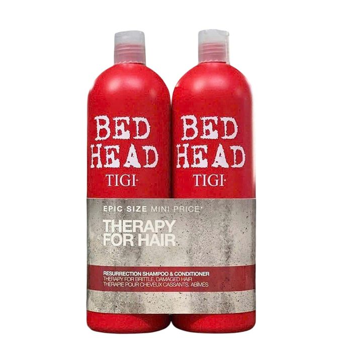 Cặp Dầu Gội + Dầu Xả Phục Hồi Tóc TIGI Bed Head Rehab For Hair  Resurrection Đỏ (2 x 750ml)