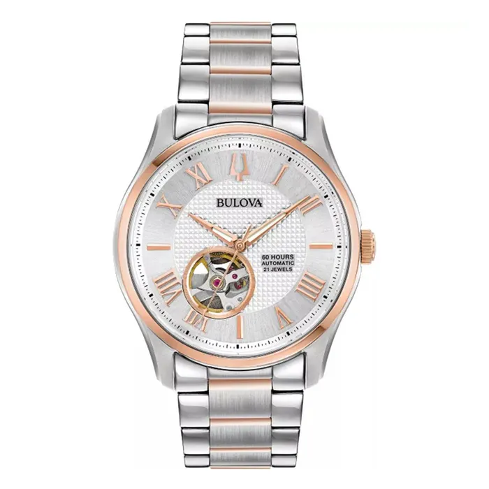 Đồng Hồ Nam Bulova Wilton Automatic Watch 42mm Màu Bạc