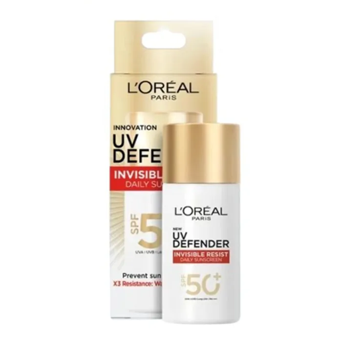 Kem Chống Nắng L'oreal Paris UV Defender Invisible Resist Daily Sunscreen SPF50+, 50ml