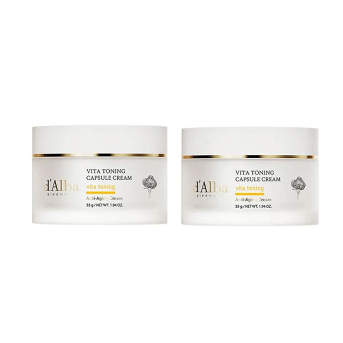 Set 2 Hũ Kem Dưỡng Da D'Alba Vita Toning Capsule Cream 55g