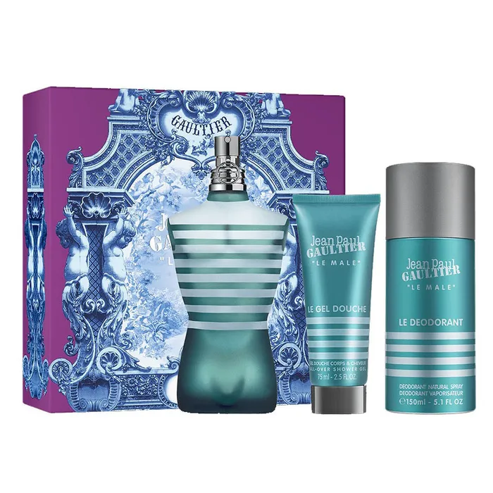 Set Nước Hoa Nam Jean Paul Gaultier Le Male 3 Món (EDT 125ml + Shower Gel 75ml + Khử Mùi 150ml)