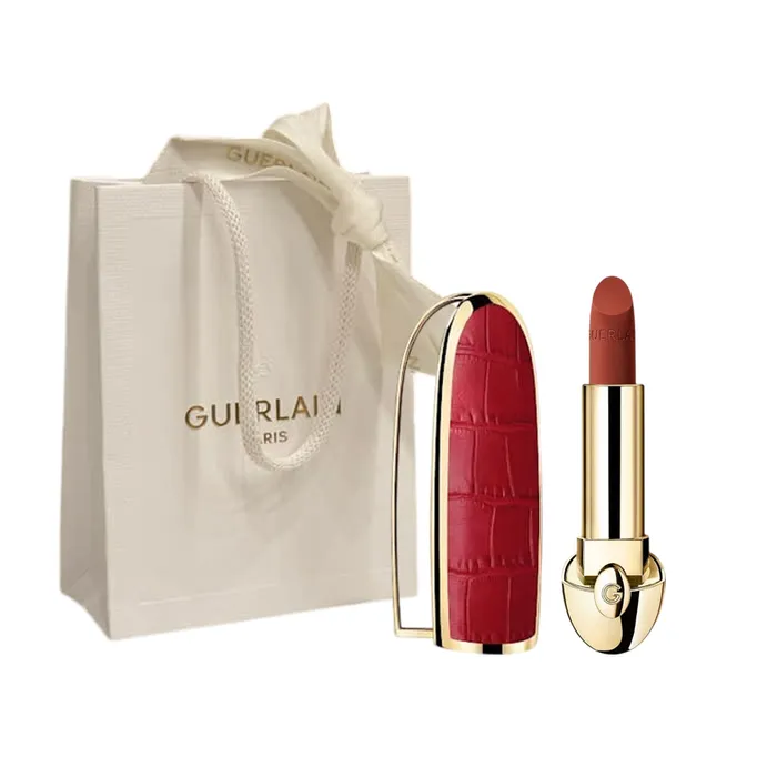 Set Son Guerlain Velvet 234 L'Orange Sienne Màu Cam Đất (1 lõi son + 1 case + 1 túi giấy hãng)