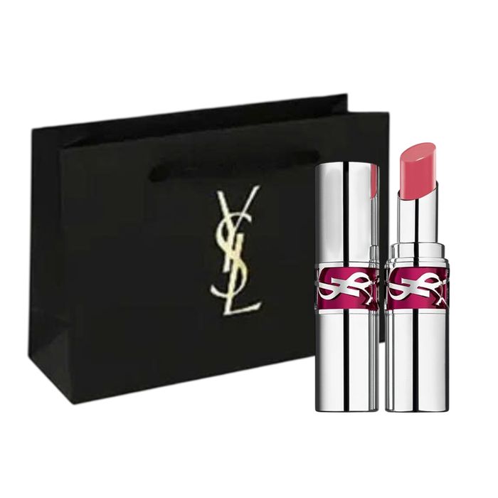 Son Dưỡng YSL Loveshine Candy Glaze Lipstick 13 Flashing Rose Màu Hồng Đào (Kèm Túi Giầy)