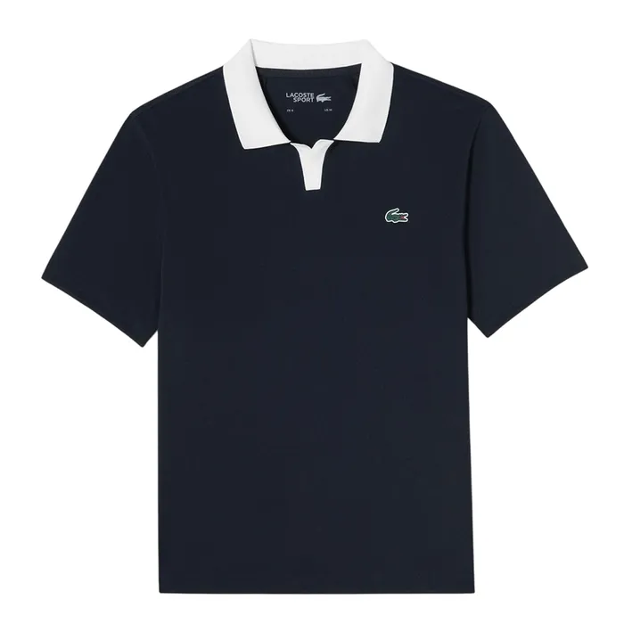 Áo Polo Nam Lacoste Men's Open Collar Tennis Polo Shirt DH951E HDE Màu Xanh Blue Size 5