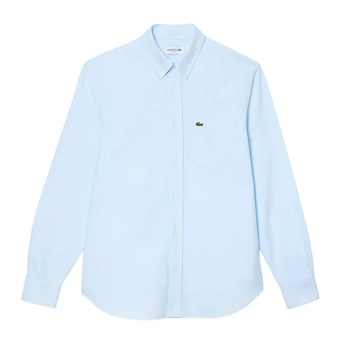 Áo Sơ Mi Dài Tay Nam Lacoste Regular Fit Long Sleeve Oxford Shirt CH6372 - F6Z Màu Xanh Nhạt Size 43