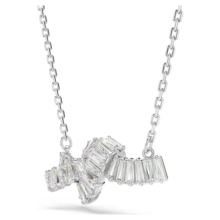 Dây Chuyền Nữ Swarovski Matrix Pendant Baguette Cut Knot White Rhodium Plated 5728553 Màu Bạc Trắng