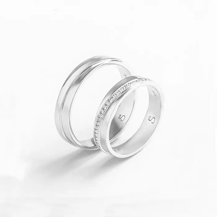 Nhẫn Cưới Nữ Sherlyn Diamond Vàng Trắng 14k RS1889-2N2 Tấm KCTN Size 10.5