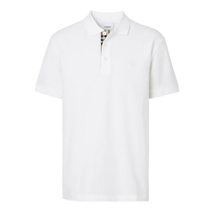 Áo Polo Nam Burberry Monogram Shirt White 8055229 Màu Trắng Size M