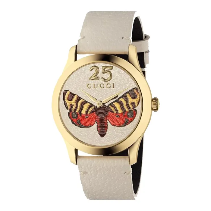 Đồng Hồ Nữ Gucci G-Timeless Watch 38mm YA1264062 Màu Be Vàng