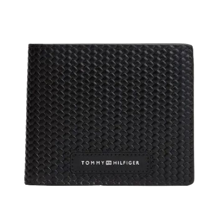 Ví Nam Tommy Hilfiger Texture Mini Card Wallet 13728 - BDS Màu Đen