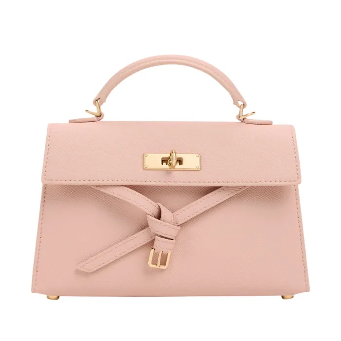 Túi Xách Tay Nữ Charles & Keith CNK Tricha Knotted Belt Top Handle Bag Pink CK2-50701691_PINK Màu Hồng