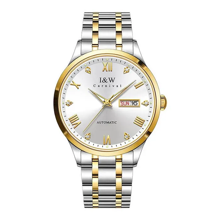 Đồng Hồ Nam I&W Carnival 679G-T1 Màu Trắng Vàng
