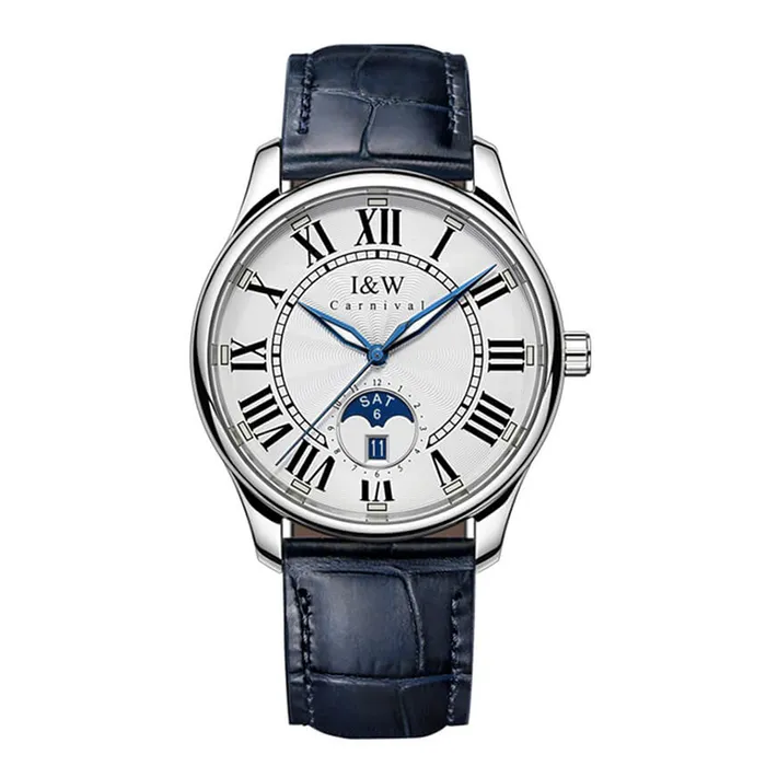 Đồng Hồ Nam I&W Carnival Automatic Watch 685G-D1 Màu Xanh/Trắng