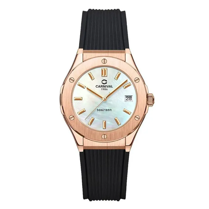 Đồng Hồ Nữ Carnival 8168L-VH-DCS-TK Màu Vàng Đen