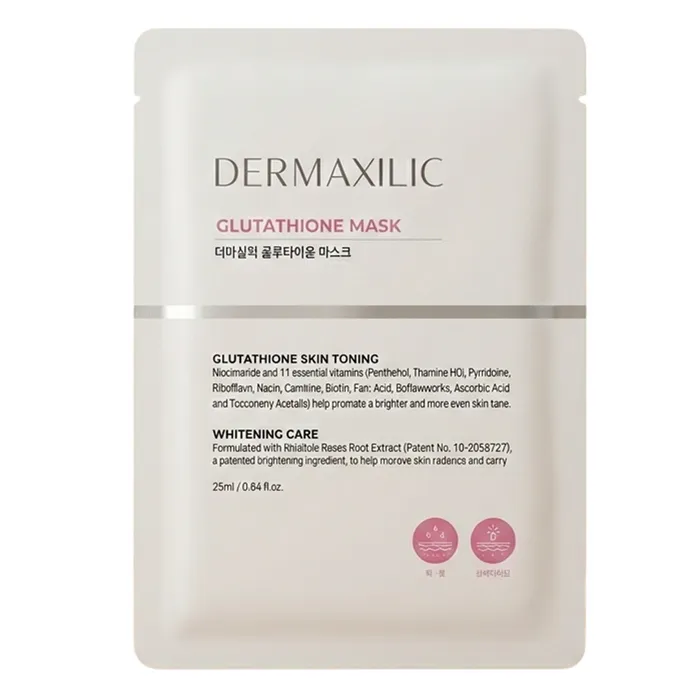 Mặt Nạ Dưỡng Trắng Và Trẻ Hóa Làn Da Dermaxilic Glutathione Mask 25ml (10 Miếng)