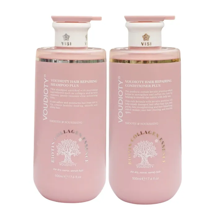 Set Dầu Gội Và Dầu Xả Tóc Voudioty Biotin Collagen Essence Plus 500ml x 2