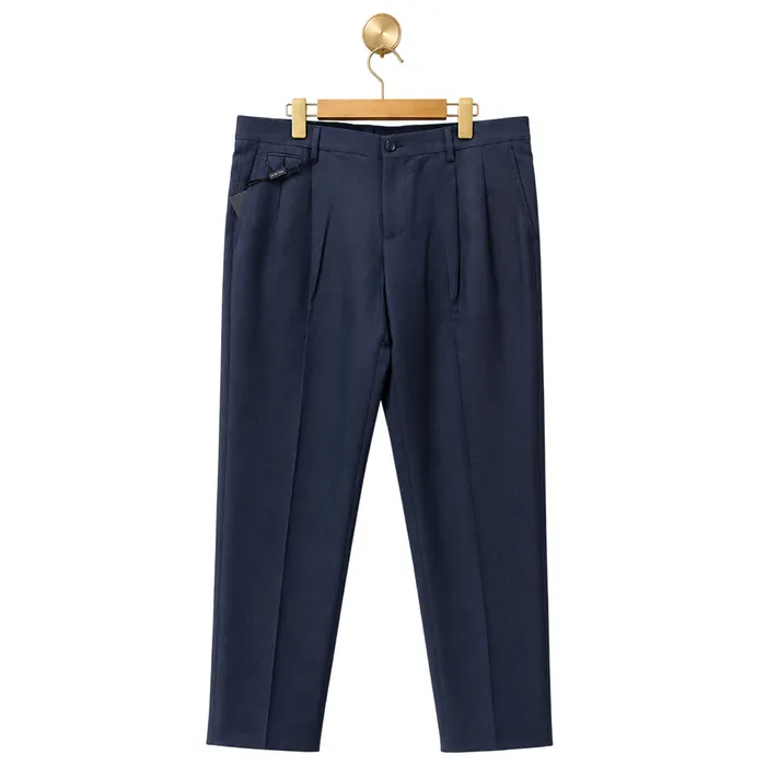 Quần Âu Nam Dolce & Gabbana D&G Kẻ Vương Miện G6OTMZ FR4AZ Màu Xanh Size 44