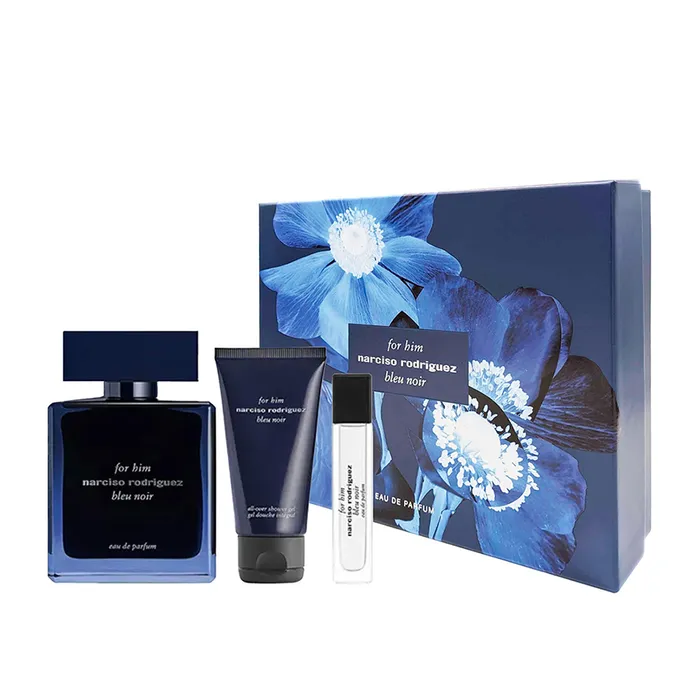 Set Nước Hoa Nam Narciso Rodriguez For Him Bleu Noir EDP (100ml + 10ml + Sữa Tắm 50ml)