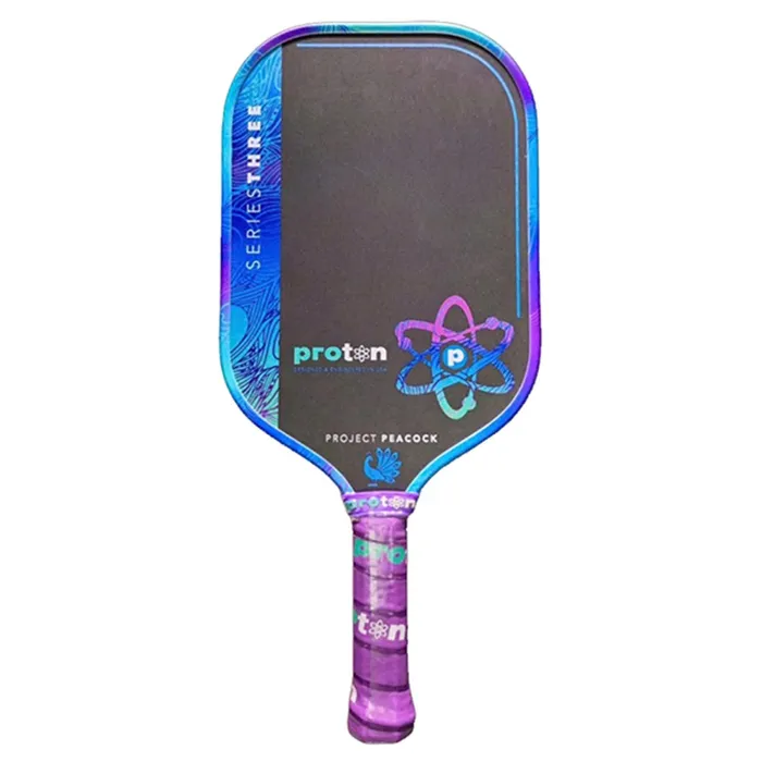 Vợt Pickleball Proton Series 3 Project Peacock Elongated 13mm Màu Đen Xanh