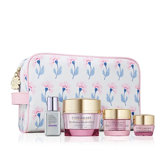 Bộ Dưỡng Da Estée Lauder Resilience Multi-Effect Radiance Routine Skincare Gift Set 5 Món