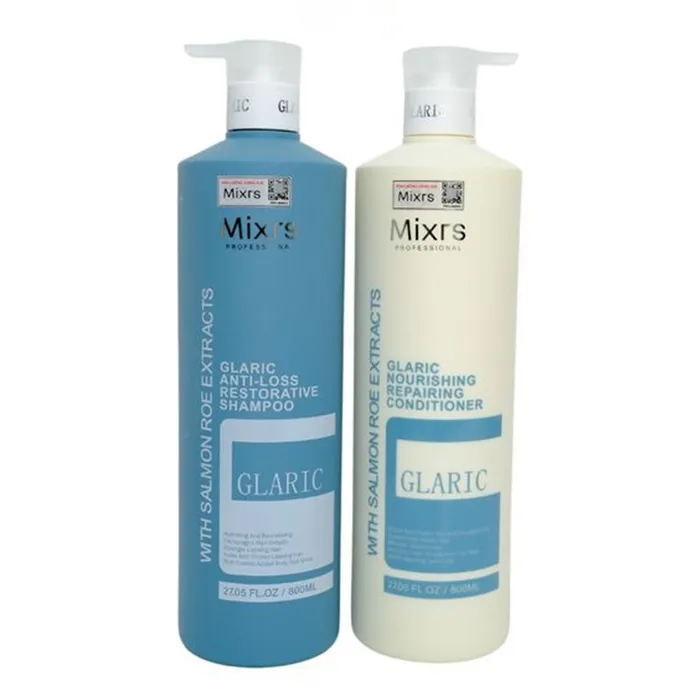 Set Dầu Gội Và Xả Kích Thích Mọc Tóc Mixrs Glaric Màu Xanh Dương (800ml x 2)