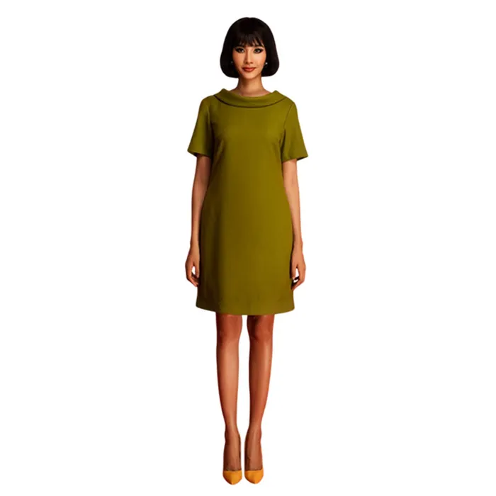 Váy Suông Nữ F2 Fashion & Freedom I Can And I Will HT-D03-XC-S-0121 Màu Xanh Olive Size S