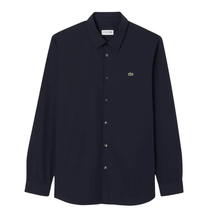 Áo Sơ Mi Nam Lacoste Stretchable Fitted Poplin Shirt 0100-LACCH6282HDE000041 Màu Xanh Navy Size 41