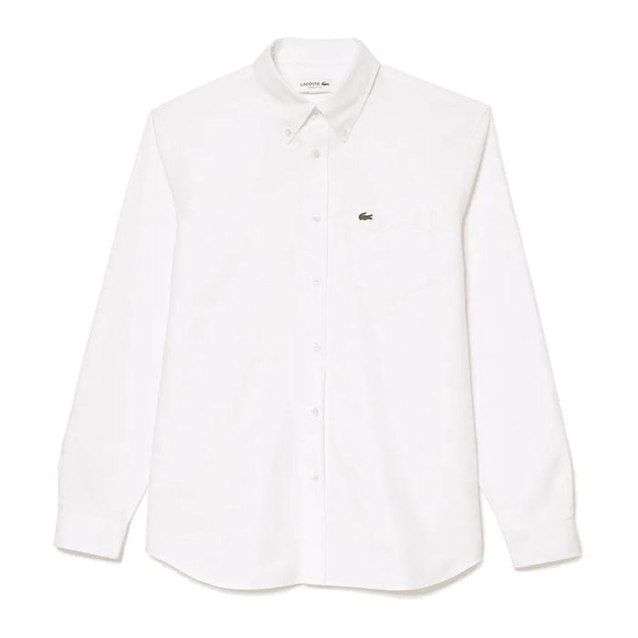 Áo Sơ Mi Nam Lacoste Regular Fit Cotton Oxford Shirt CH1911 - 001 Màu Trắng Size 41