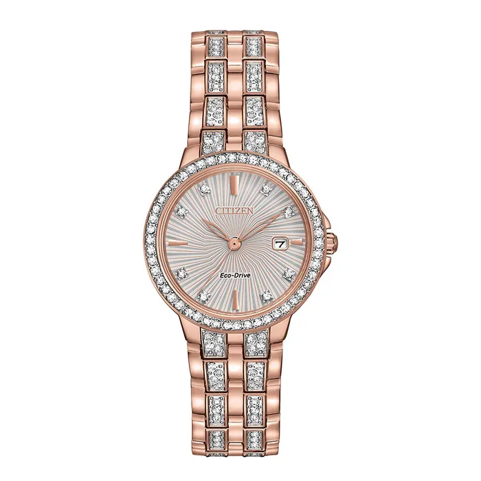 Đồng Hồ Nữ Citizen Silhouette Crystal Watch EW2348-56A Màu Vàng Hồng