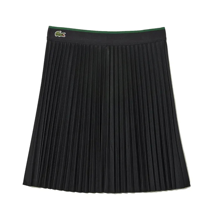 Chân Váy Nữ Lacoste Short Pleated Elastic Waist Skirt JF2701 031 Màu Đen Size M