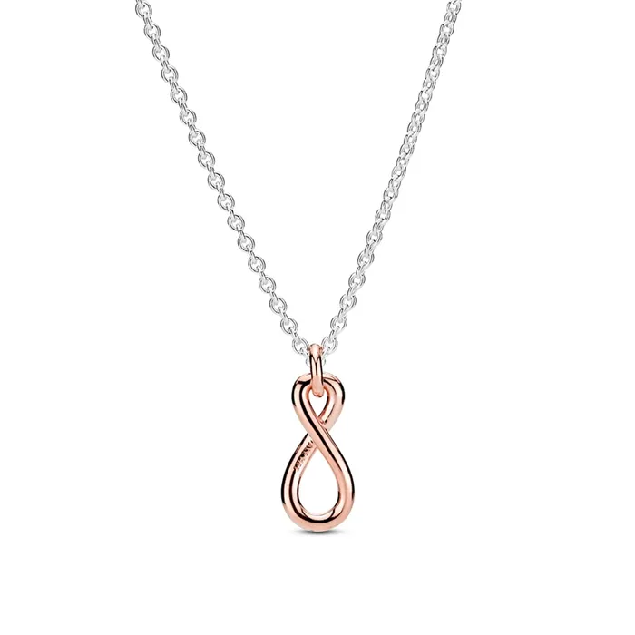 Dây Chuyền Pandora Sparkling Zircon Necklace Màu Vàng Hồng