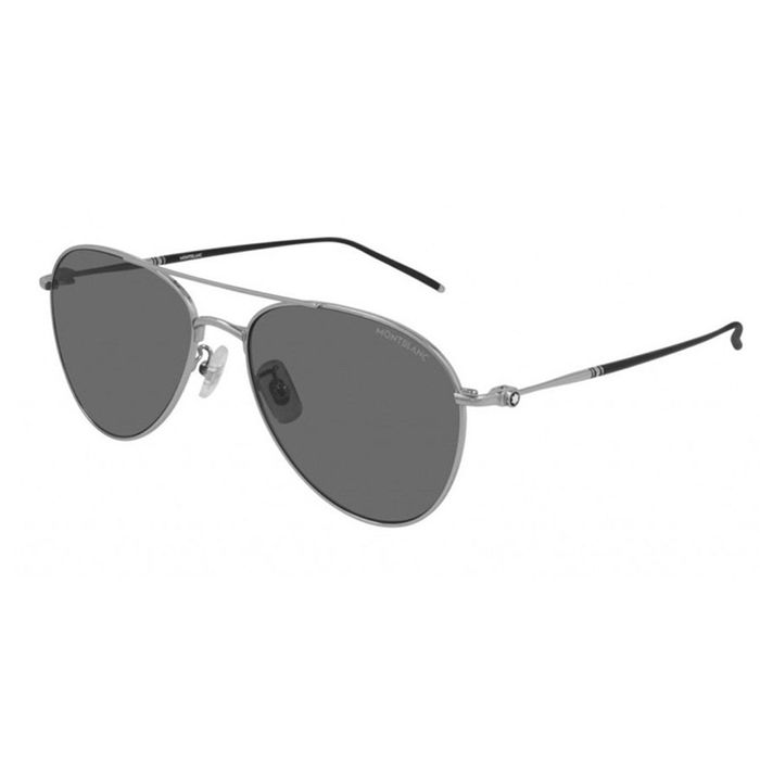 Kính Mát Unisex Montblanc MB0128S 001 Sunglasses Màu Xám Bạc