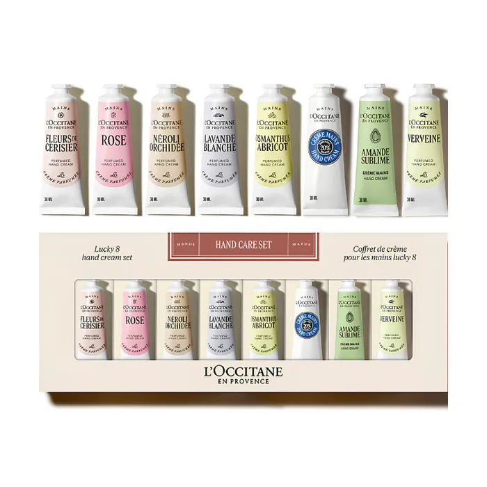 Set Kem Dưỡng Da Tay Mềm Mại L'Occitane Hand Cream Mini (8 x 30ml)