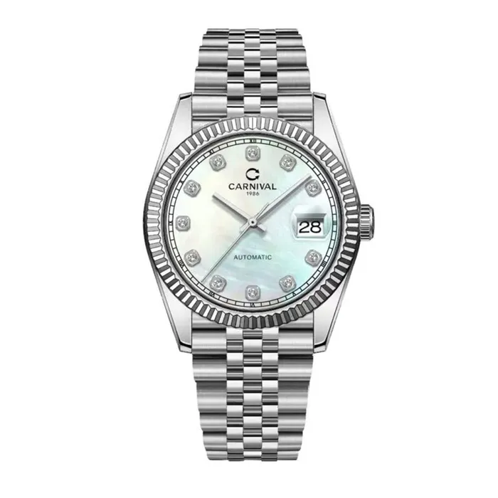 Đồng Hồ Nam Carnival Automatic 8250G-VT-TK Màu Bạc