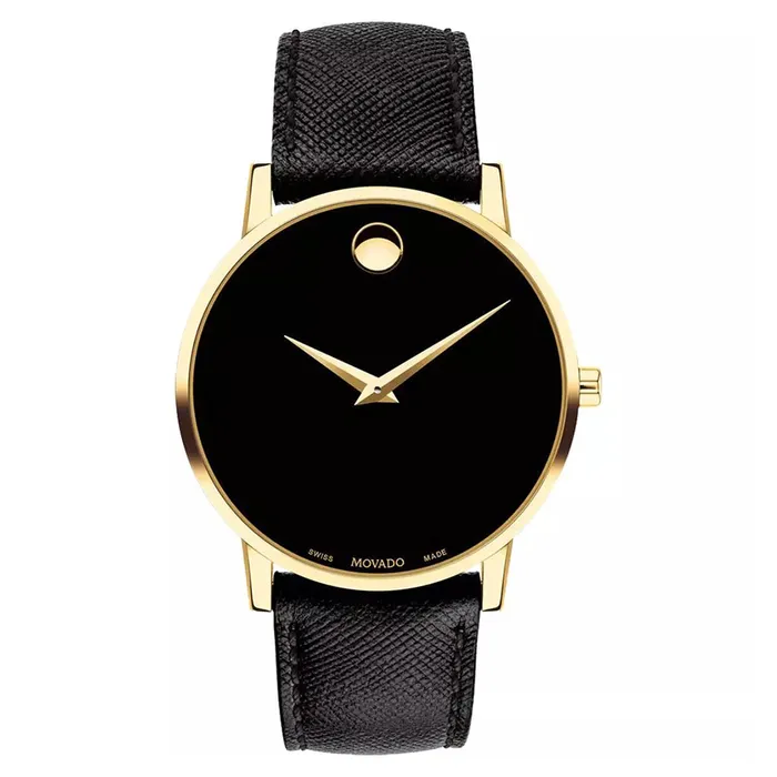 Đồng Hồ Nam Movado Museum Classic Men's Watch 40mm Màu Đen - Vàng