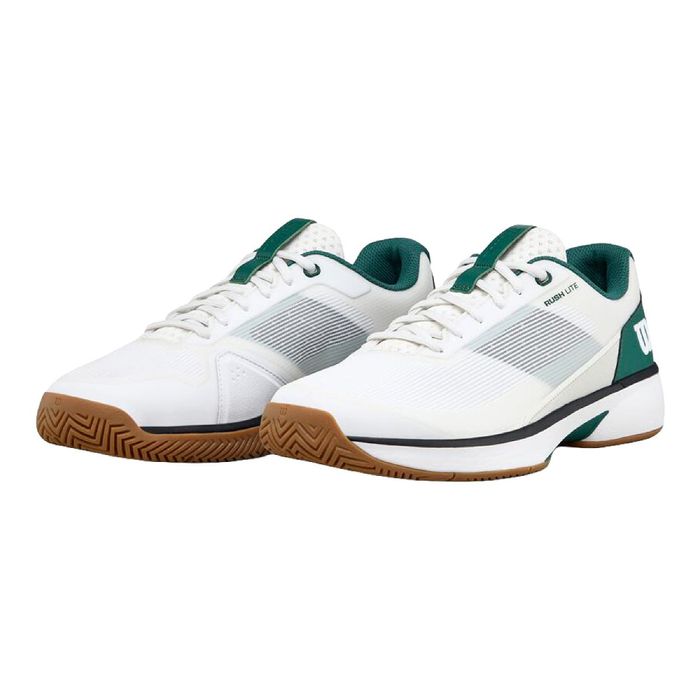 Giày Tennis/Pickleball Nam Wilson Rush Lite 5 White/Evergree WRS338570 Màu Trắng Size 40.5
