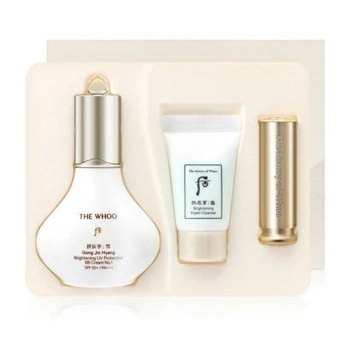 Set Kem Chống Nắng The Whoo Gongjinhyang Brightening UV Protective BB Cream SPF45+/PA+++ 3 Món