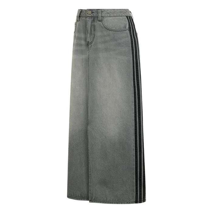 Chân Váy Nữ Adidas 3-Stripe Denim Pencil Skirt KD2929 Màu Xám Size 38
