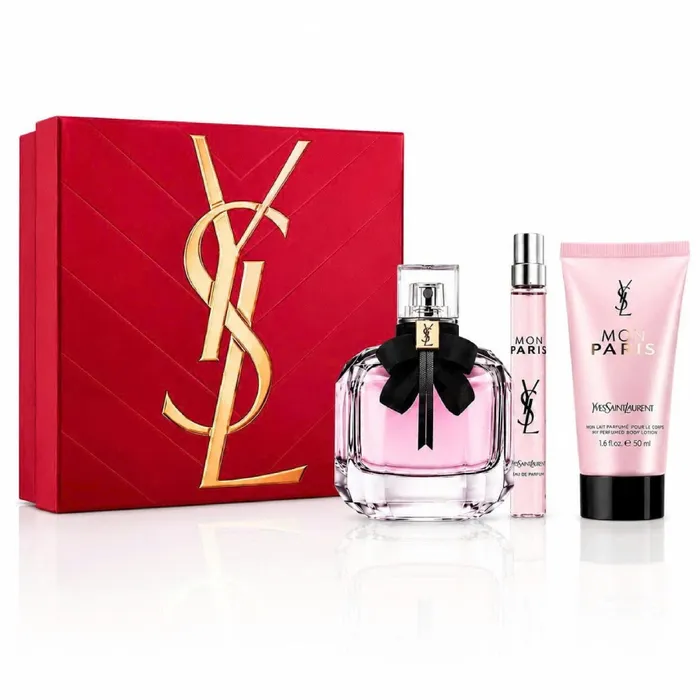 Set Nước Hoa Nữ Yves Saint Laurent YSL Mon Paris EDP (full 90ml + mini 10ml + body lotion 50ml)